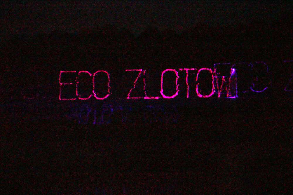 Laserowy pokaz nad Jeziorem Miejskim