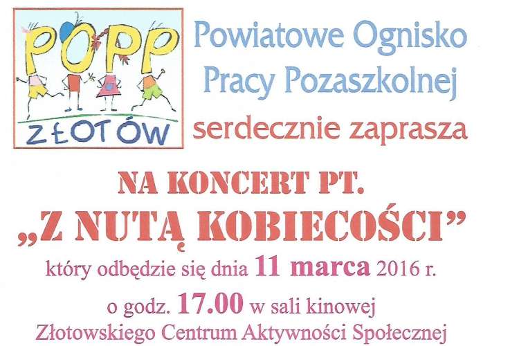 Zaproszenie na koncert z okazji Dnia Kobiet