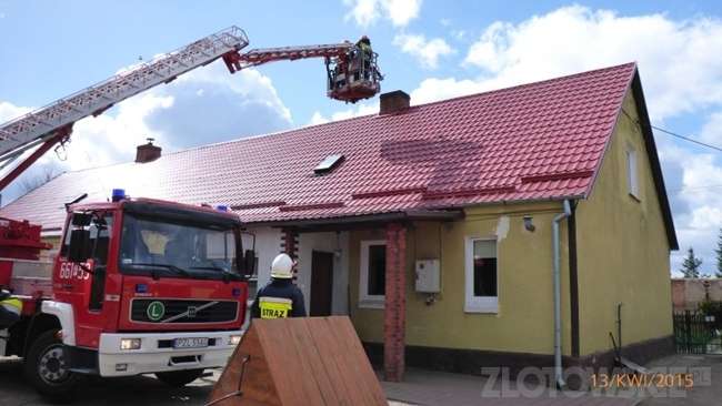 Pożar komina w Borkach 