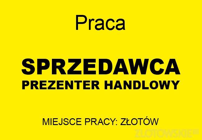 Praca - poszukiwany sprzedawca - prezenter handlowy