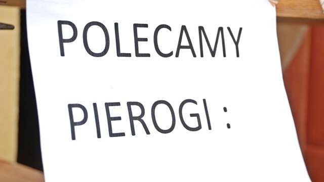 Szczerbin pierogami stoi