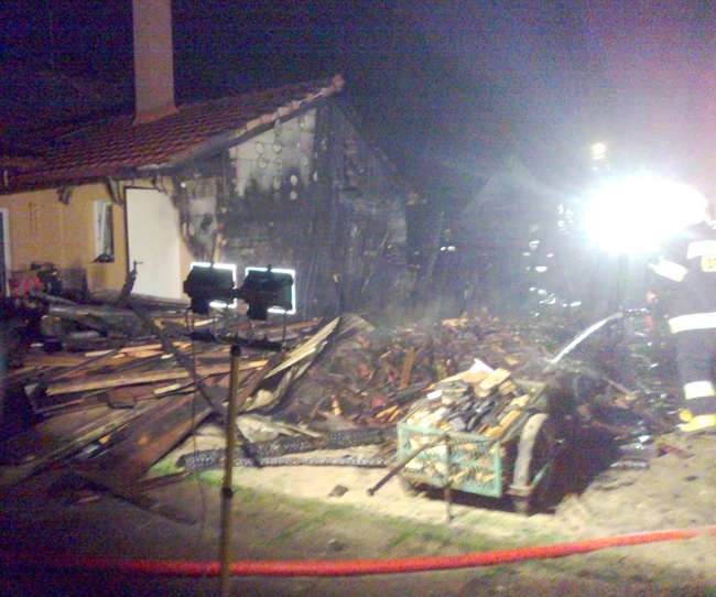 Nocny pożar na Puławskiego