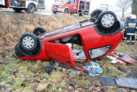 Wypadek drogowy w Głomsku