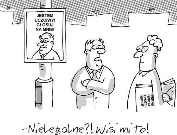 Wiszą nielegalnie