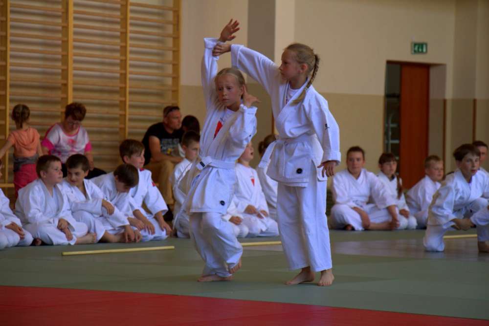 Dzieci zdają egzaminy z aikido