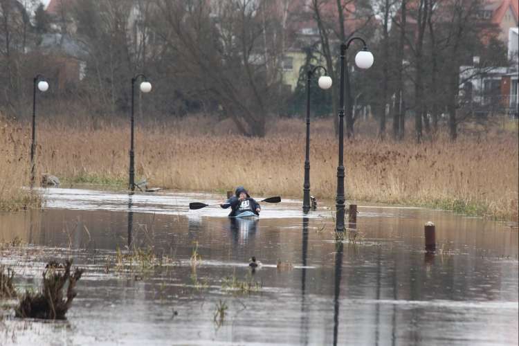 Zalana promenada w Złotowie