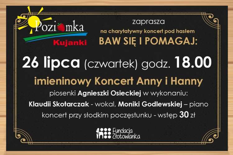Imieninowy Koncert Anny i Hanny w Kujankach. Zapraszamy