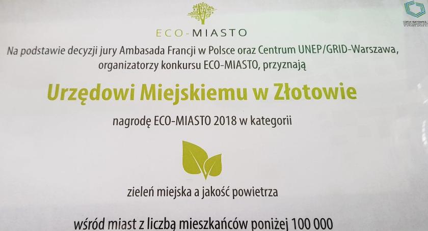 Urząd Miejski w Złotowie laureatem konkursu ECO - MIASTO 2018