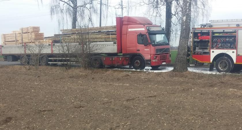 Pożar ciężarówki na trasie Krajenka- Bartoszkowo