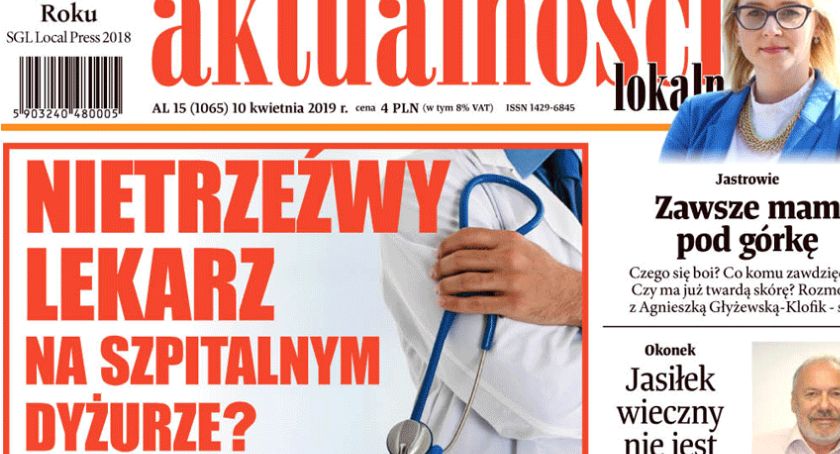Nietrzeźwy lekarz na szpitalnym dyżurze?