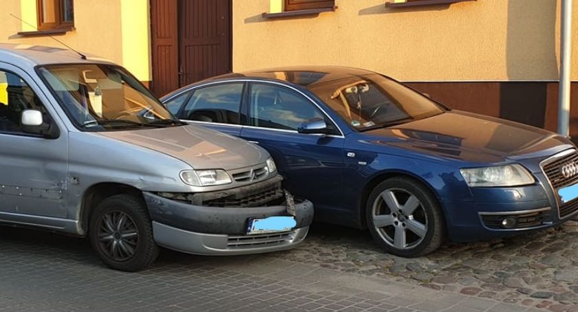 Kolizja na Kościelnej w Złotowie w okolicy progu zwalniającego