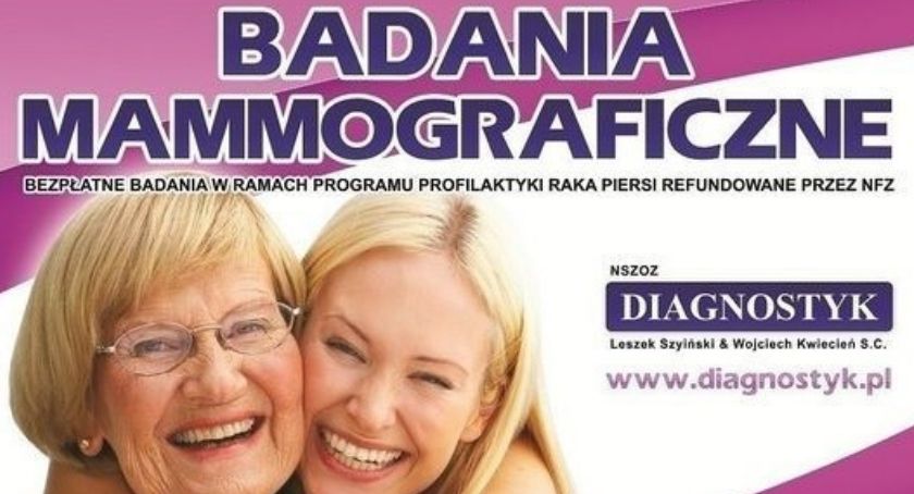 Bezpłatne badania mammograficzne w Lipce