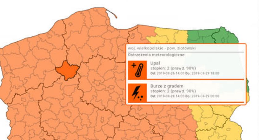 Burze z gradem i upał 