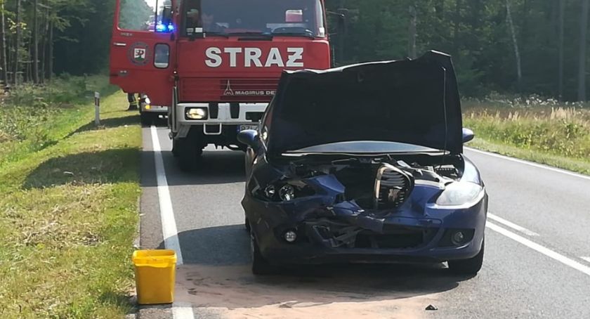 Kolizja na granicy województw 