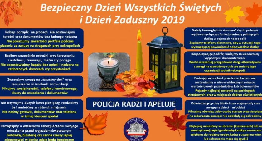 Bezpieczny Dzień Wszystkich Świętych i Dzień Zaduszny 2019