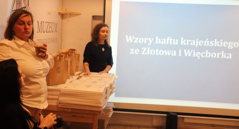 Wzory haftu krajeńskiego - promocja wzornika w Spichlerzu