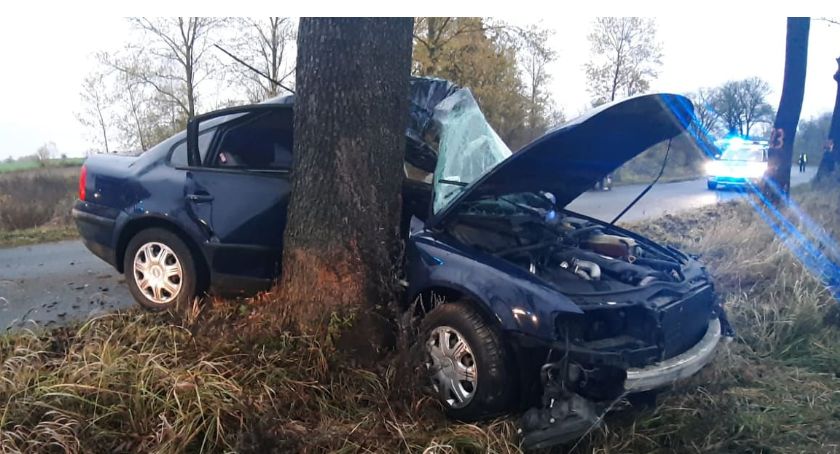 Wypadek na trasie Tarnówka - Węgierce