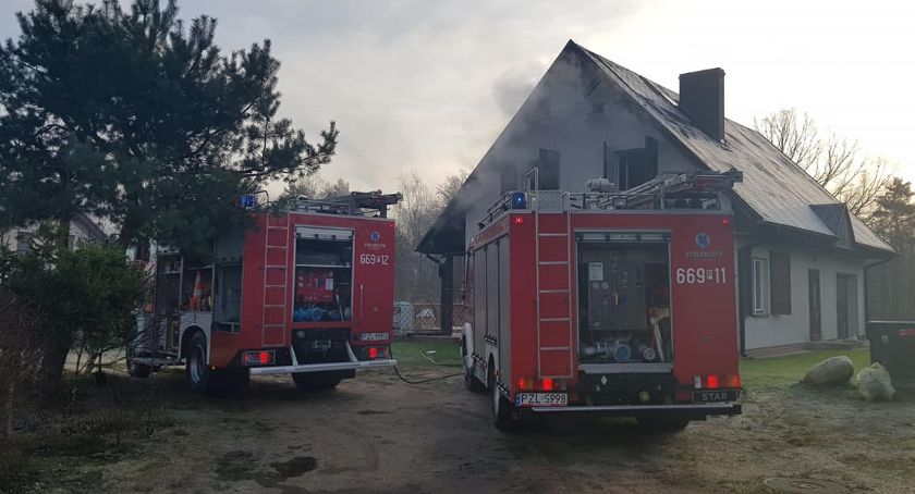Pożar domu w Głubczynie