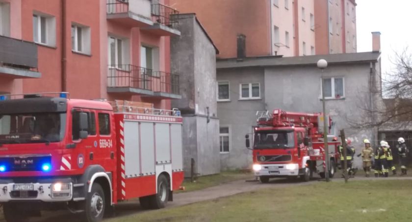 Pożar przewodu kominowego w Okonku