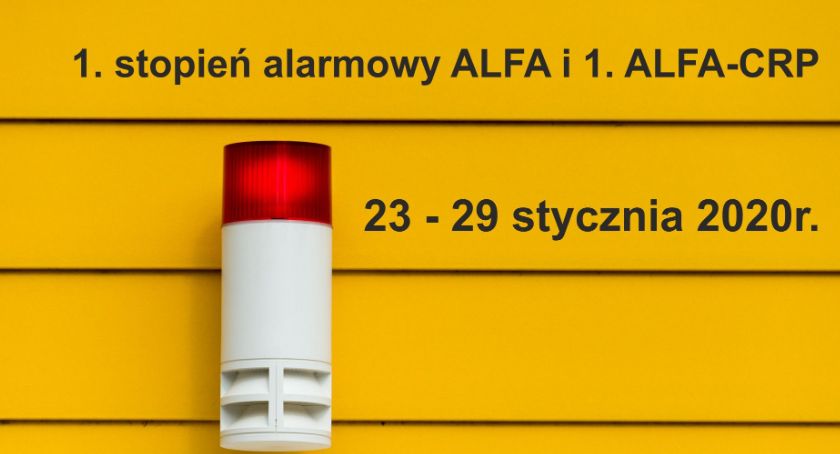 1. stopień alarmowy ALFA i 1. ALFA-CRP na terenie całego kraju