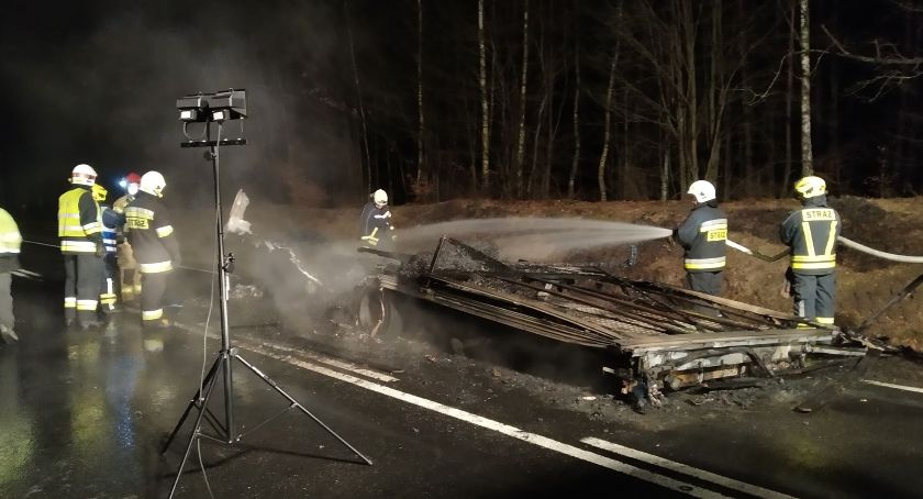 Pożar naczepy na DK22