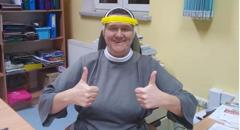 Przyłbice dla pracowników złotowskiego szpitala, ZOL-u i hospicjum