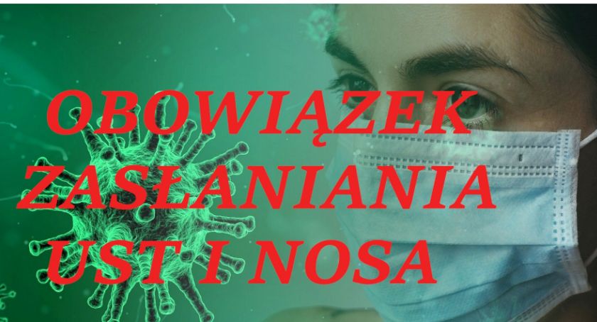 Od jutra obowiązek zasłaniania ust i nosa
