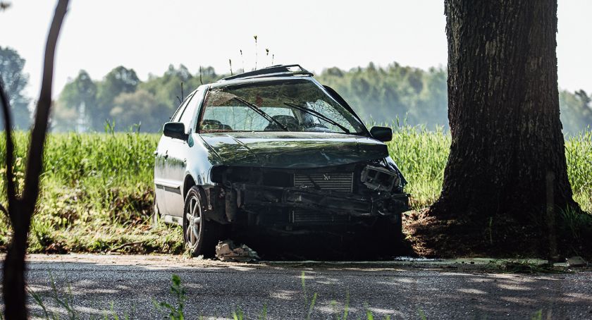 Wypadek koło Starej Wiśniewki 