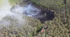 Groźny pożar lasu. Do akcji ruszyły samoloty i dron