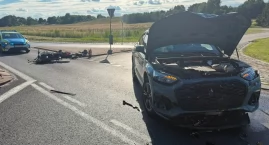 Dramatyczne sceny przy stacji paliw. Zderzenie motoc&hellip;