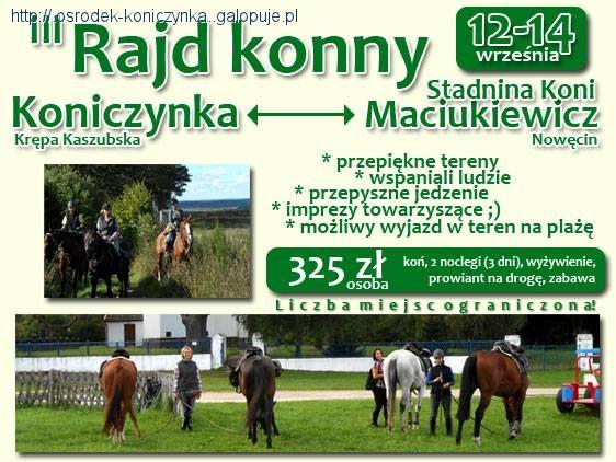 III rajd konny Koniczynka - Stadnina Koni Maciukiewicz
