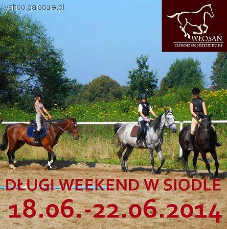 DŁUGI WEEKEND CZERWCOWY „CZERWCÓWKA W SIODLE 18.06-22.06.2014” W OŚRODKU JEŹDZIECKIM WŁO