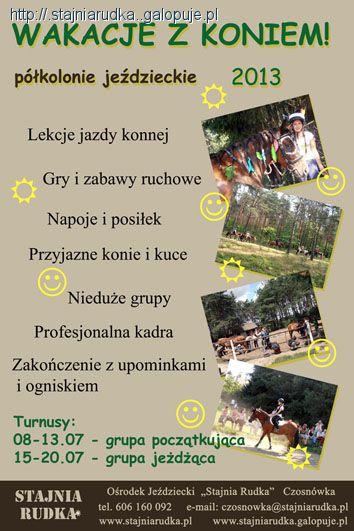 PÓŁKOLONIE LATO 2013