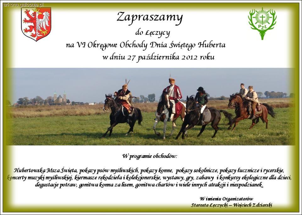 VI Międzypowiatowe Obchody Dnia Św. Huberta w Łęczycy