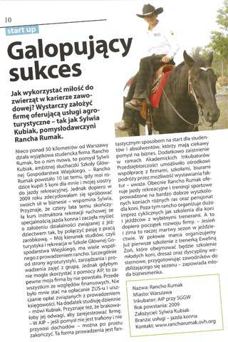 Rancho Rumak w prasie, szkolenie z Eweliną Zoń