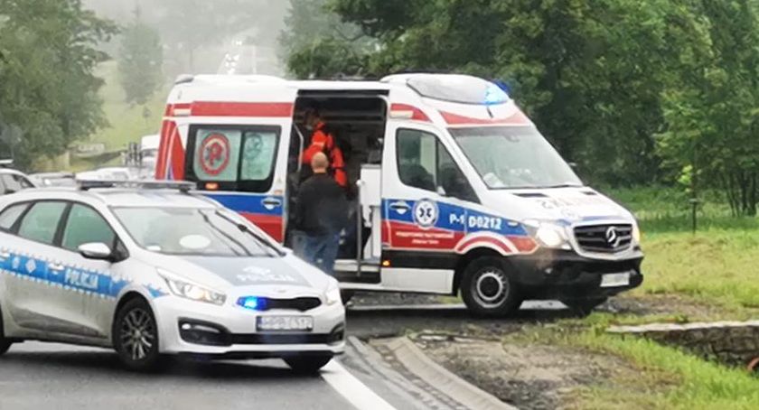 Dwa zdarzenia drogowe na krajowej trójce