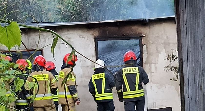 Pożar altanki w Cieplicach