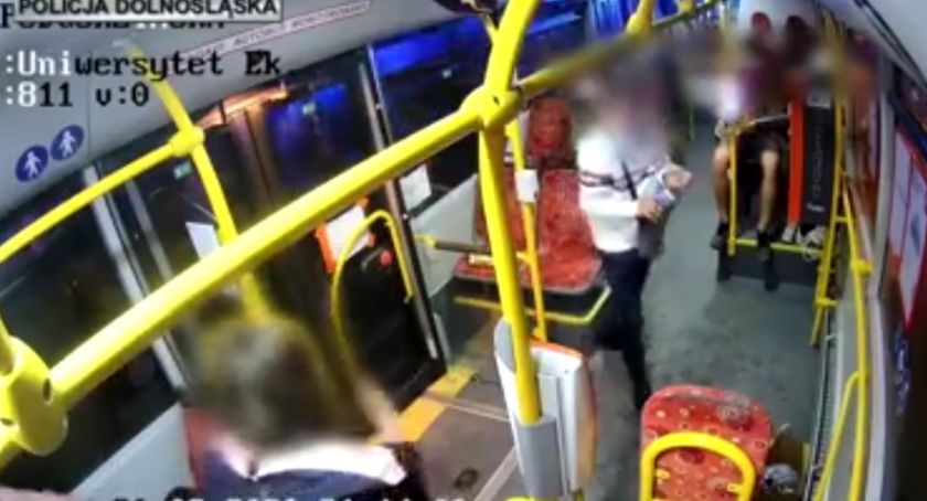 Incydent w autobusie MZK - zobacz nagranie z monitoringu!