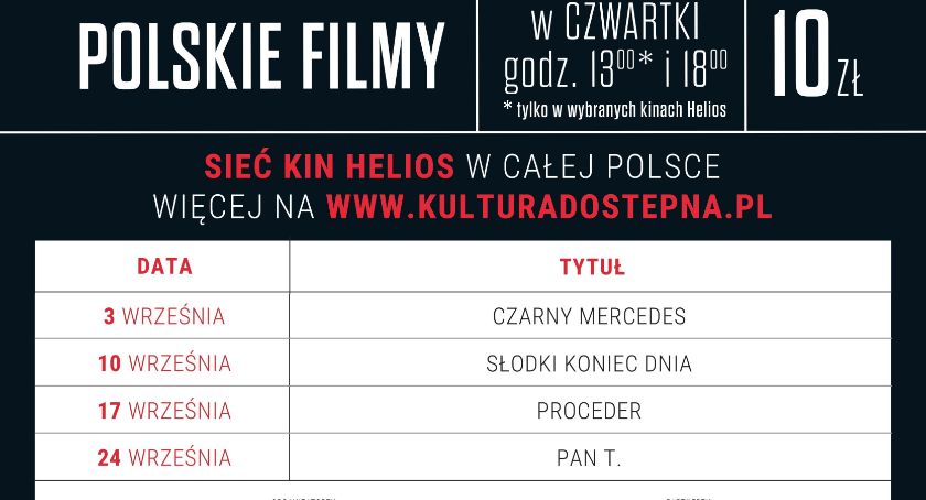 Helios zaprasza na seanse z cyklu Kultura Dostępna!