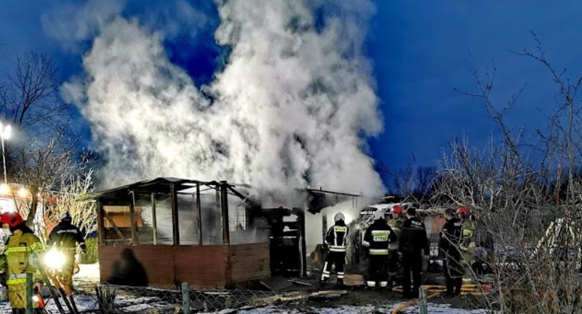 Pożar altanki na Działkowicza