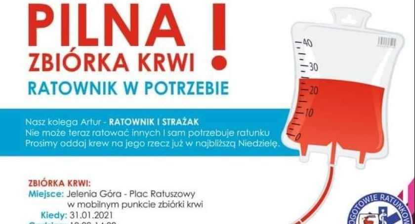 Potrzebna krew dla ratownika!