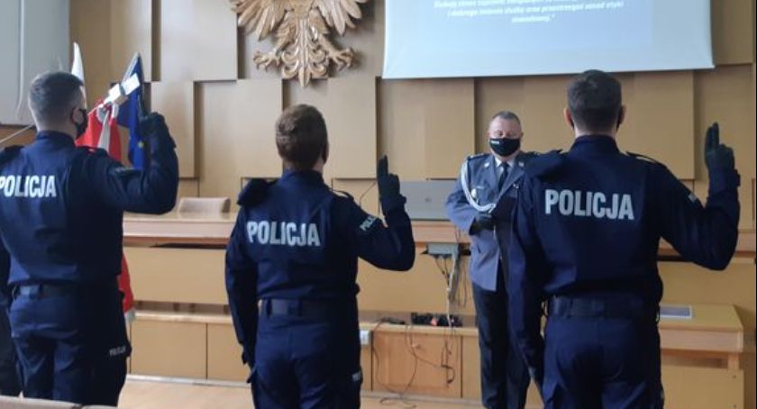 Ślubowanie młodych policjantów