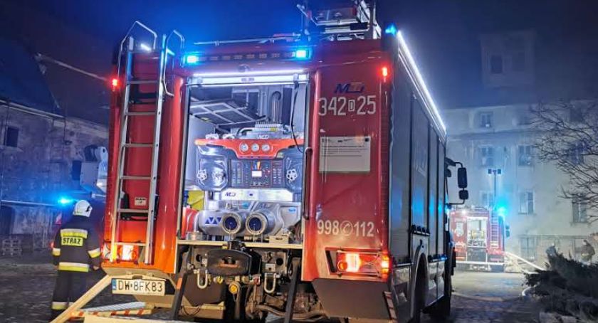 Pożar zajmowanego przez DIOZ pałacyku w Dziwiszowie. Zwierzęta są bezpieczne.