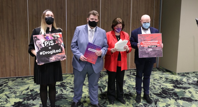 Drogi Ład - konferencja prasowa Lewicy w sprawie Polskiego Ładu