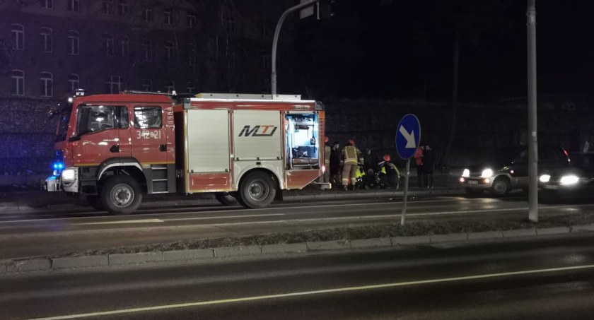 Potrącenie pieszego w Alei Jana Pawła II