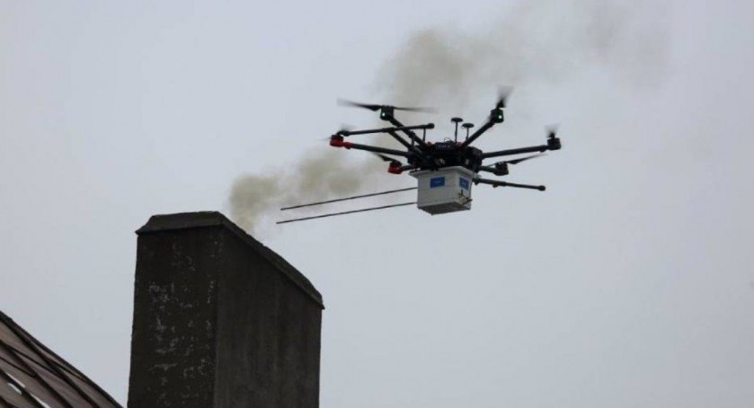 Dron pomógł ustalić miejsce spalania odpadów