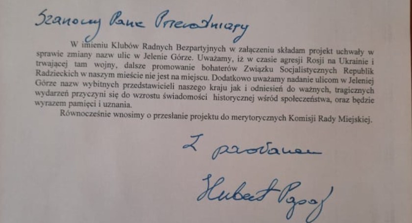 Chcą zmiany nazw ulic w Jeleniej Górze. Nie dla promowania bohaterów ZSRR