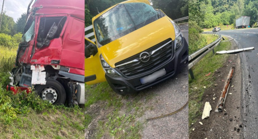 Wypadek w Jeżowie. Droga zablokowana