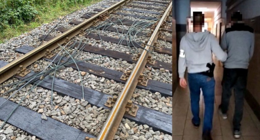 Zatrzymany za kradzież infrastruktury linii kolejowej o wartości ponad 130 tysięcy złotych