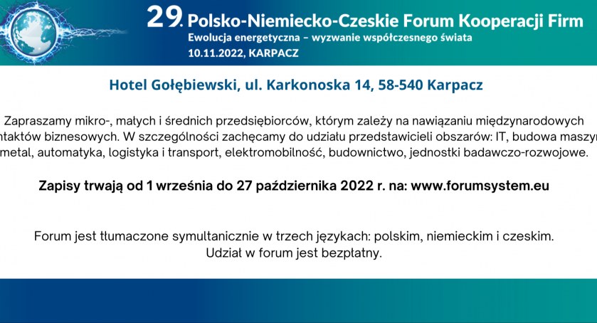 29. Polsko-Niemiecko-Czeskie Forum Kooperacji Firm